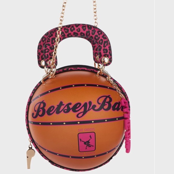Betsey Johnson Handbags - Betsey Johnson Leopard Basketball Kitsch Shoulder Bag Satchel NWT